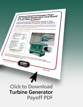 Exhaust Heat Exchanger Pays for Turbine Generator